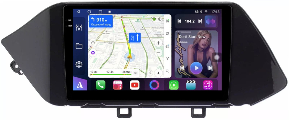 Магнитола для Hyundai Sonata 8 2020+ - FarCar 1212M монитор 10.36" QLED на Android 14, TS18, CarPlay, 4G SIM-слот