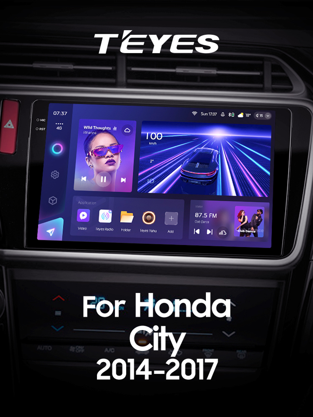 Teyes CC3 2K 10,2"для Honda City, Grace 1  2014-2017