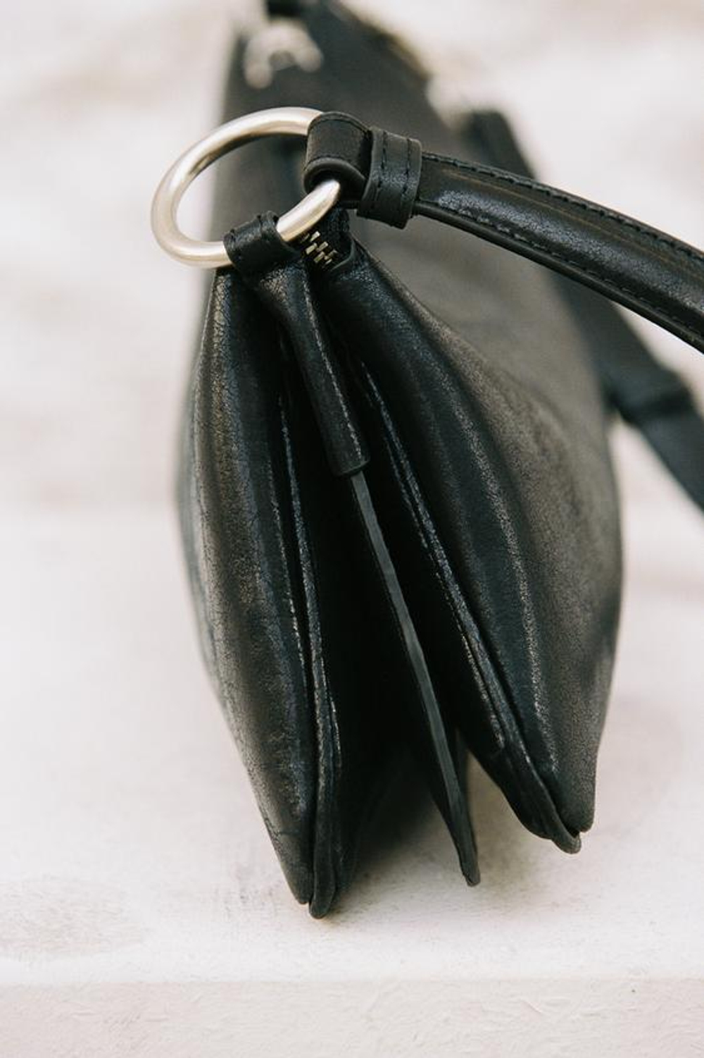 ZARA УДЛИНЕННАЯ СУМКА ЧЕРЕЗ ПЛЕЧО, ЧЕРНЫЙ