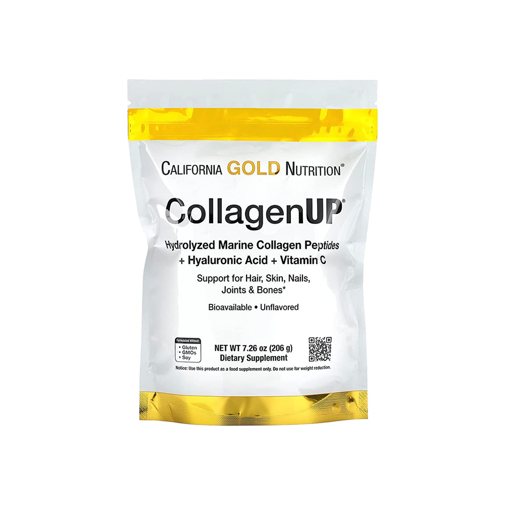 California Gold Nutrition CollagenUP 206 gr / Гидролизованные пептиды морского коллагена с гиалуроновой кислотой и витамином C, с нейтральным вкусом