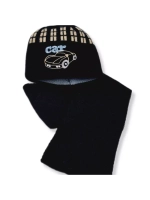 Детская шапка с шарфом для мальчика весна