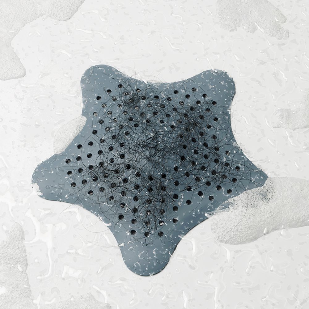 Фильтр для слива Starfish, серо-голубой
