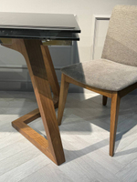 Стол обеденный Ist Casa раскладной Бостон Блэк, 160(240)х90х76см, затемненное стекло