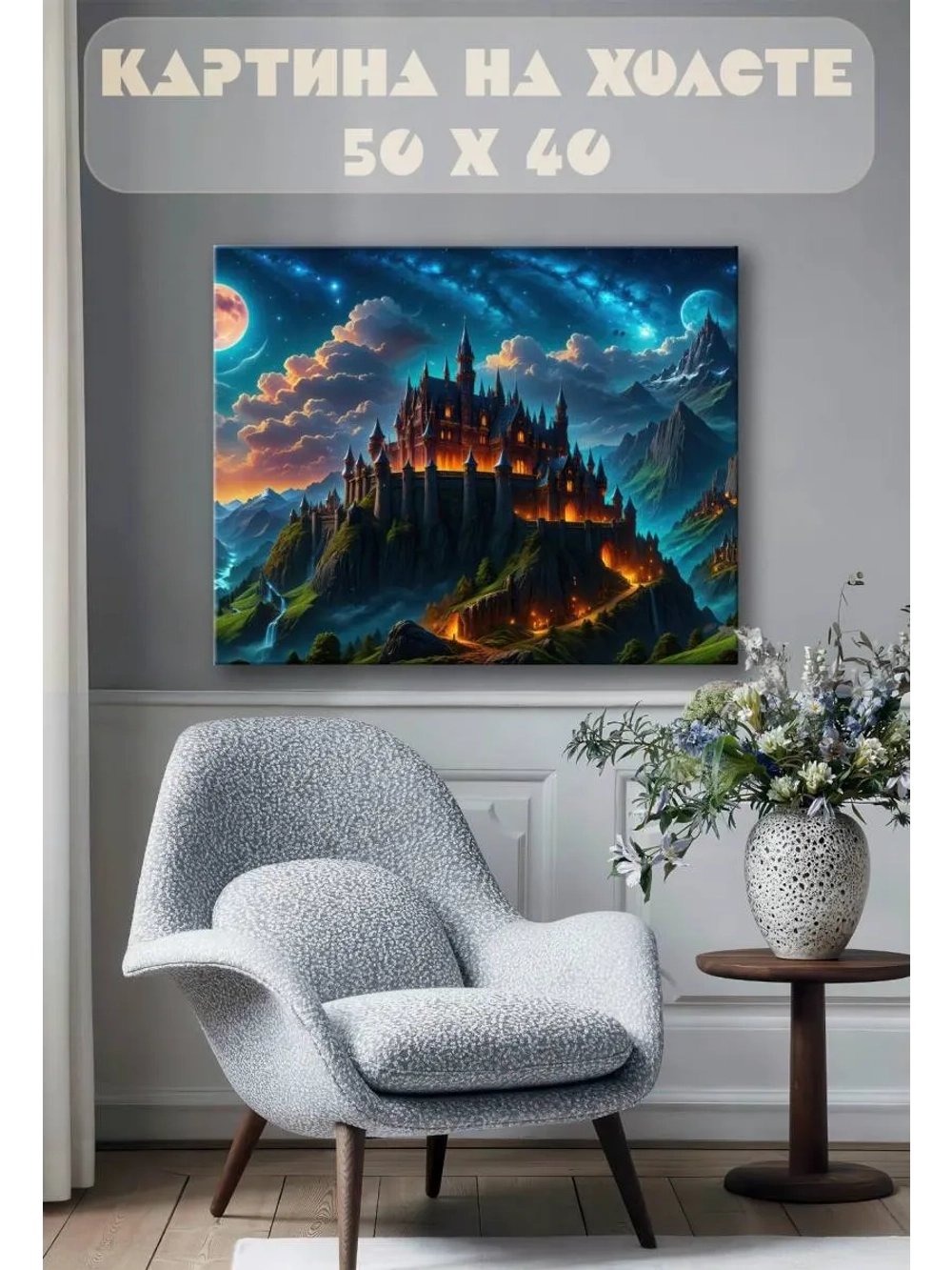 Картина на стену 40 X 50 Хогвартс