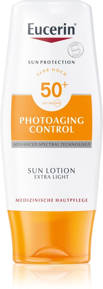 Eucerin супер легкий солнцезащитный лосьон SPF 50+ Sun Photoaging Control