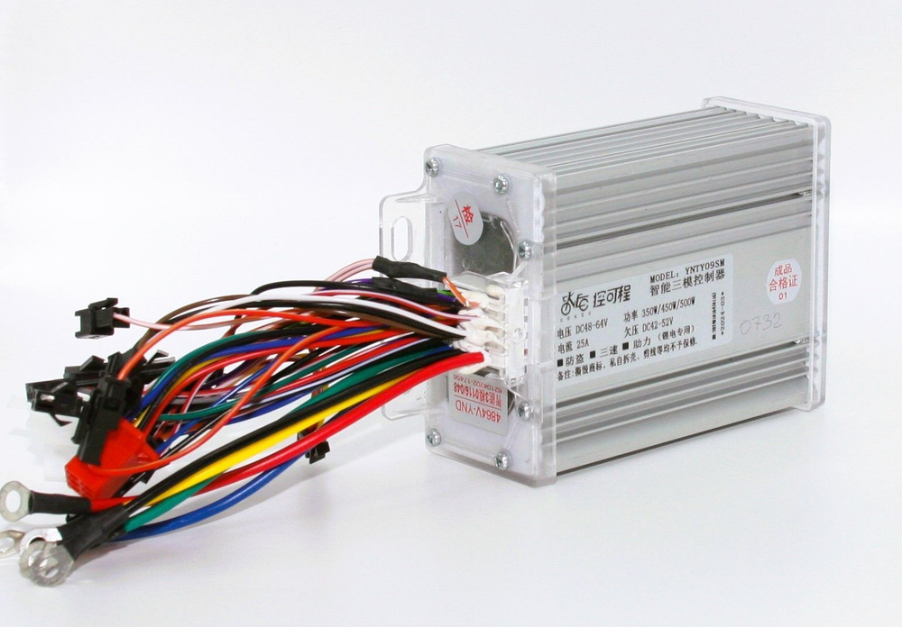 Контроллер 48-60v 25a 350-500w для электровелосипеда