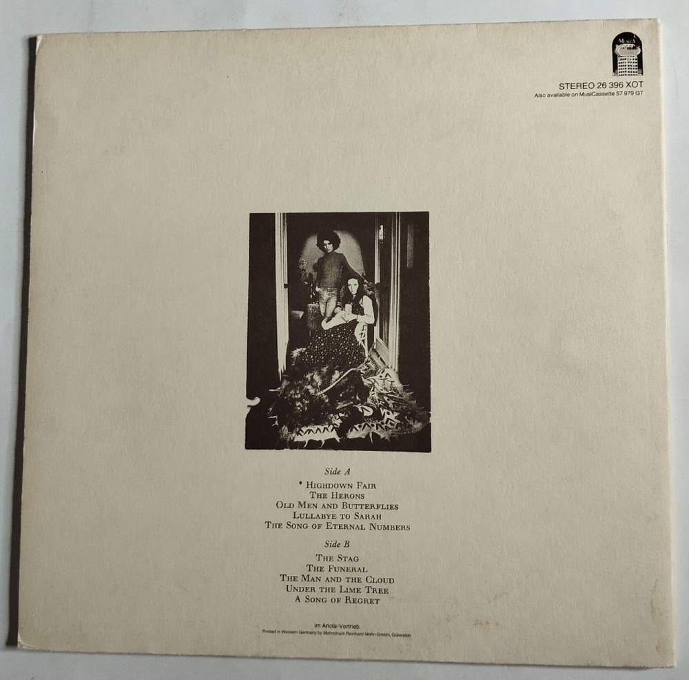 Винтажная виниловая пластинка LP Angelo Branduardi Highdown Fair (Germany 1979)