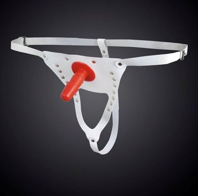 Белые трусики со штырьком (Размер: S-M-L) (Цвет: белый)