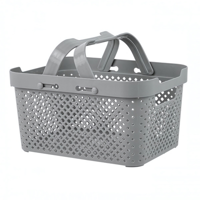 Корзина для хранения Plast Team STOCKHOLM, с крышкой 5 л серый шторм