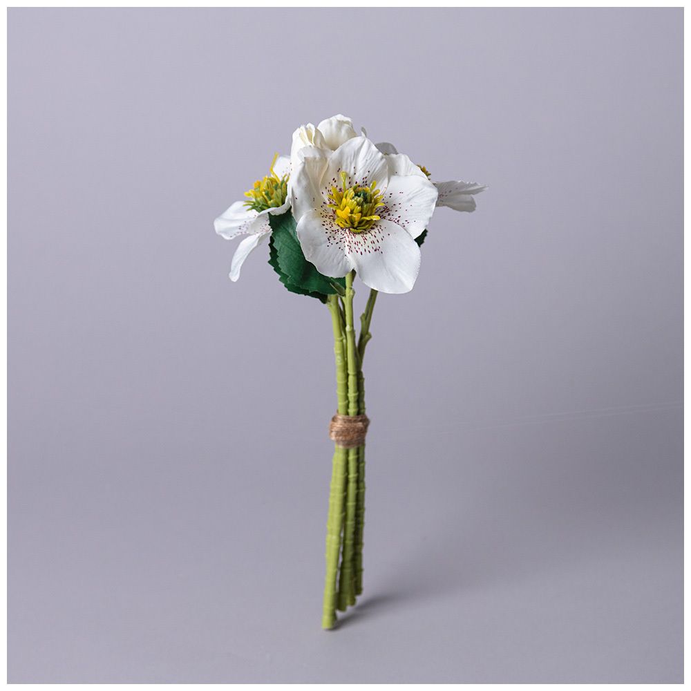 БУКЕТ ИСКУССТВЕННЫХ ЦВЕТОВ "ГЕЛЛЕБОРУС" ВЫСОТА= 31СМ (МАЛ=12ШТ./КОР=72ШТ.)