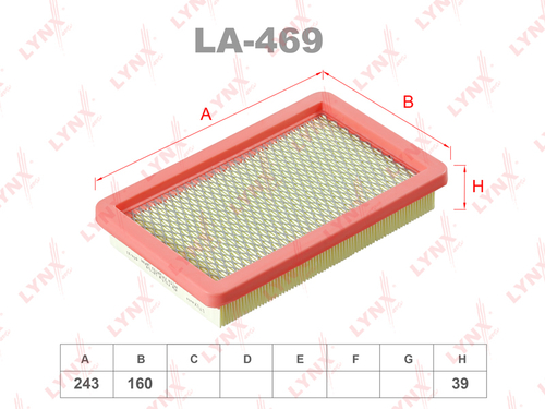 Фильтр воздушный  LYNXauto  LA-469