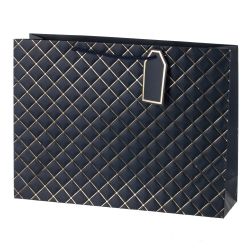 GAEM Пакет подарочный L (бумага 210г/м2, блок 12шт), L41 W12 H32 см, 6в.