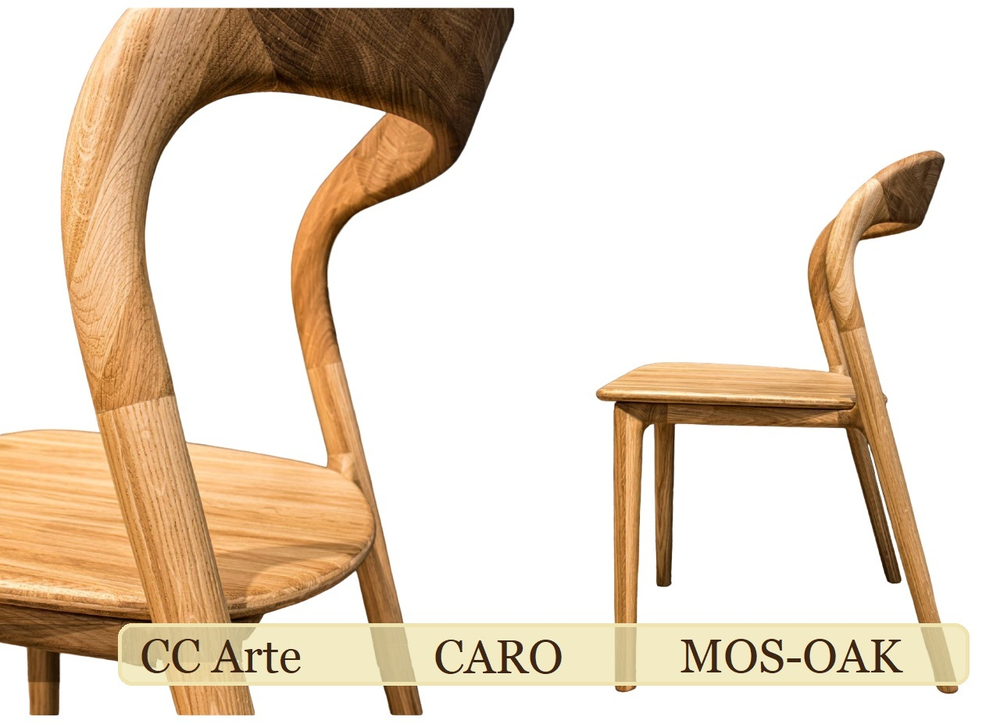 Стул из массива дуба дизайнерский Caro (10 цветов)
