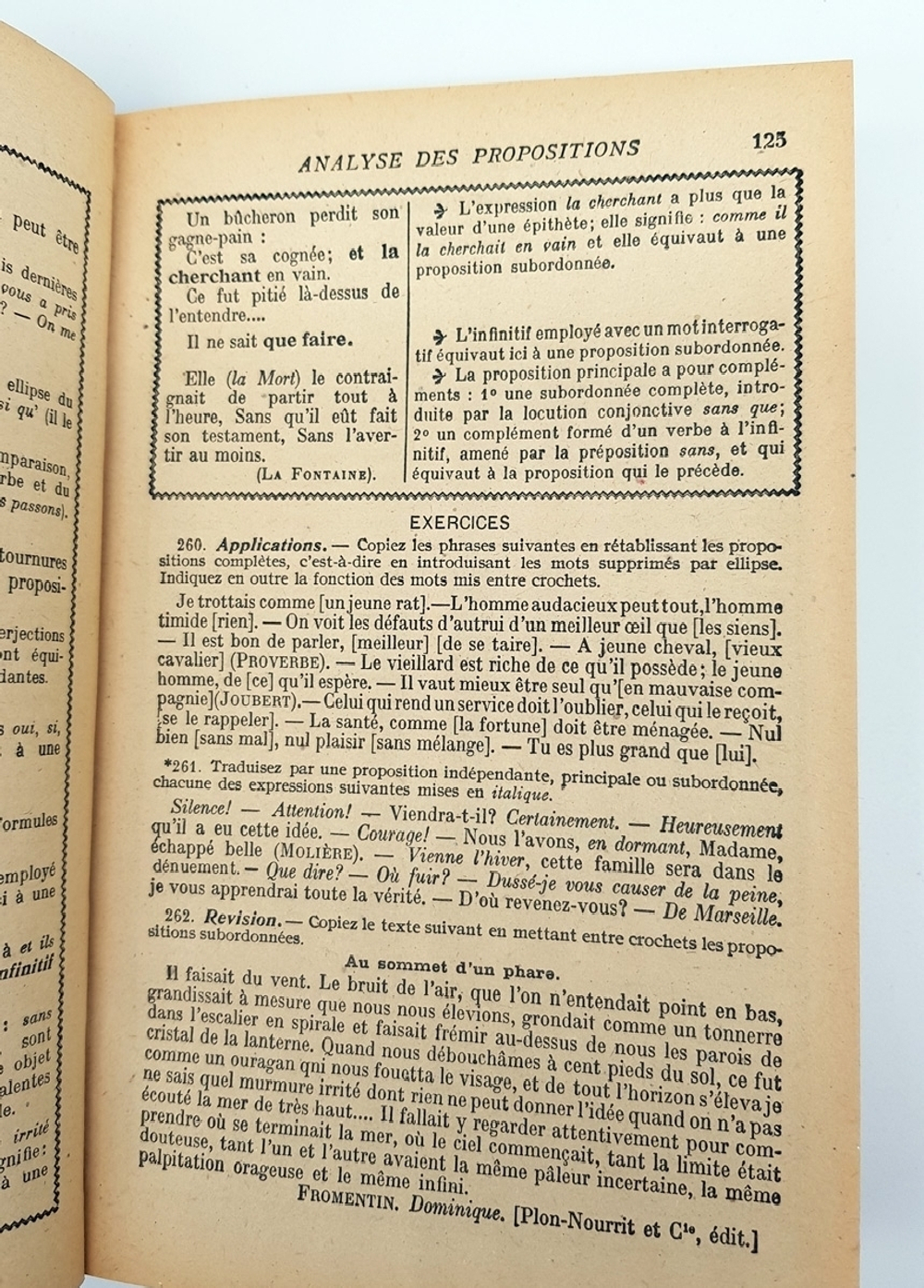 "Cours de Langue Francaise, etude du vocabulaire grammaire et exercices, composition francaise. Cours Complementaire brevet elementaire". Ch.Maquet, L.Flot, L.Roy (Ш.Маке, Л.Флот, Л.Рой). 1921г. - антикварное издание