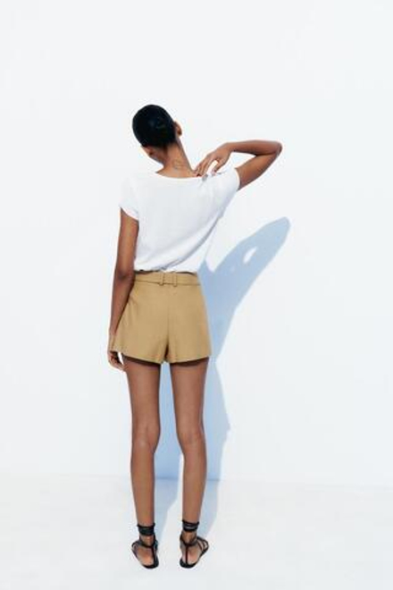 ZARA ХЛОПКОВАЯ ФУТБОЛКА, БЕЛЫЙ