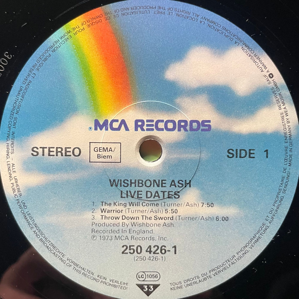 Wishbone Ash ‎– Live Dates 2LP (Германия 1984г.)
