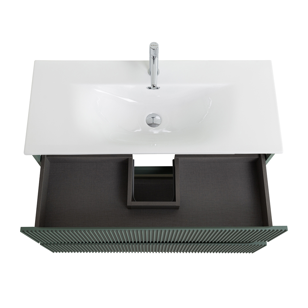 Тумба с раковиной подвесная BelBagno UNO-MINI-900-2C-SO-VO Еловый матовый, раковина белая BB-8099-3-90