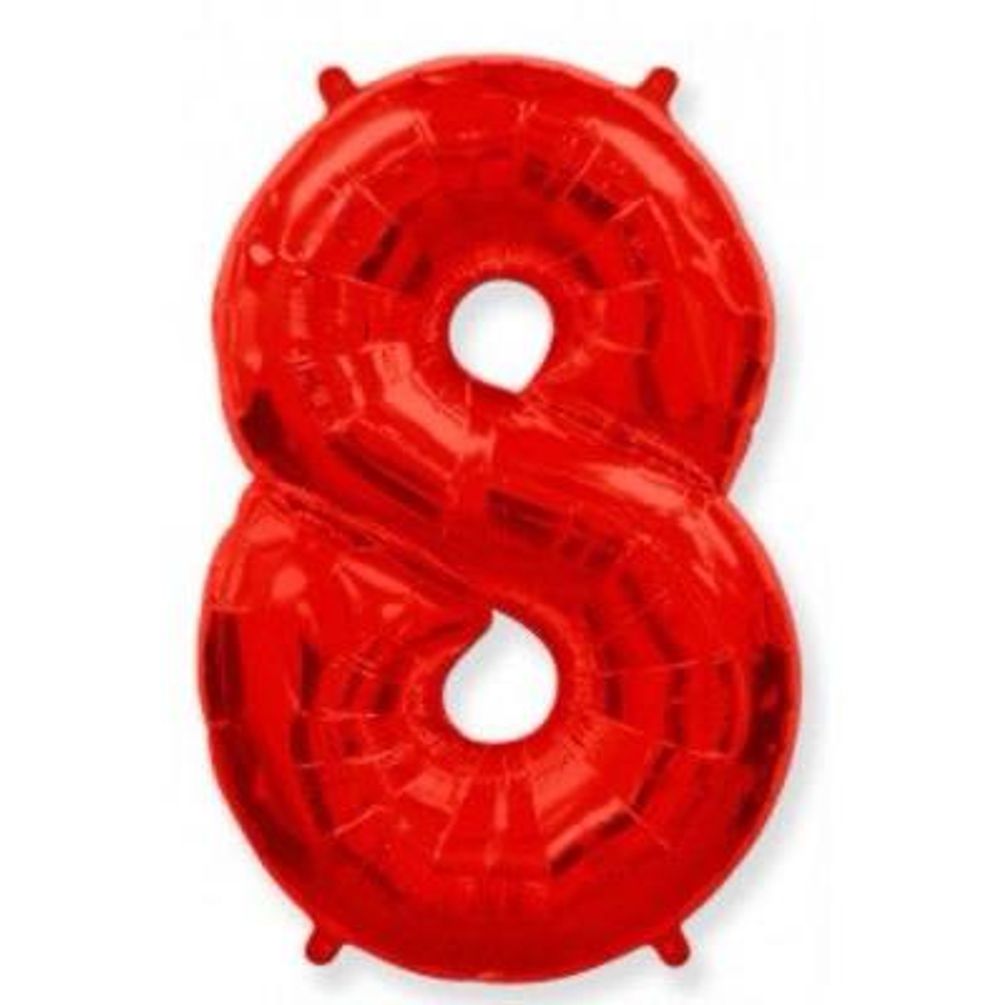Цифра "8" красный 