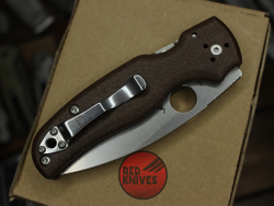 Нож Spyderco Shaman - клинок серрейтор, рукоять микарта