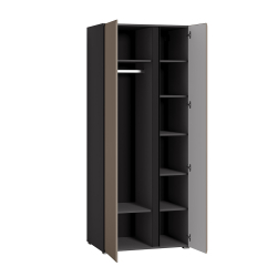 Шкаф двухстворчатый 16.367.02, Антрацит, Веллюто Капучино