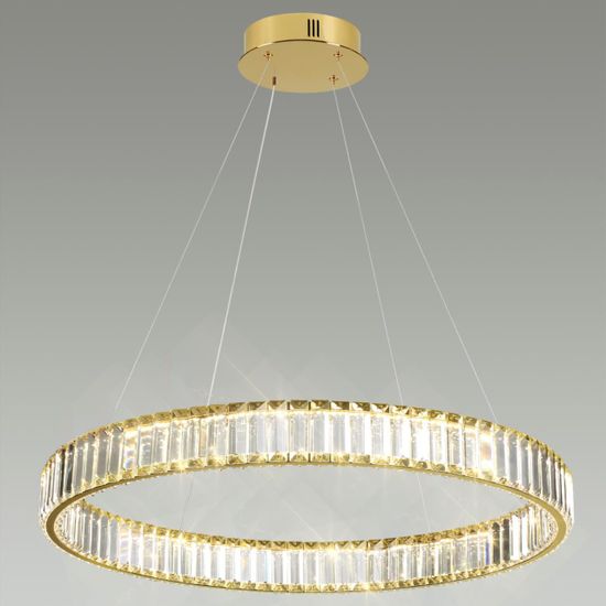 5015/45L L-VISION ODL23 605 золотой/прозрачный металл/хрусталь Люстра LED 45W 4000K 4500Лм VEKIA