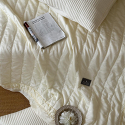 Покрывало Zephyr Home Тенсель 220x240 Кремовый