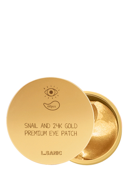 L.Sanic Snail Аnd 24K Gold Premium Eye Patch Гидрогелевые патчи для глаз с муцином улитки и золотом