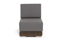 "Капри" модуль диванный прямой с подушками, цвет коричневый