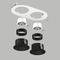 Комплект со светильником Lightstar Domino Round (214656+214607+214607+214007+214007) D6560707BMOD