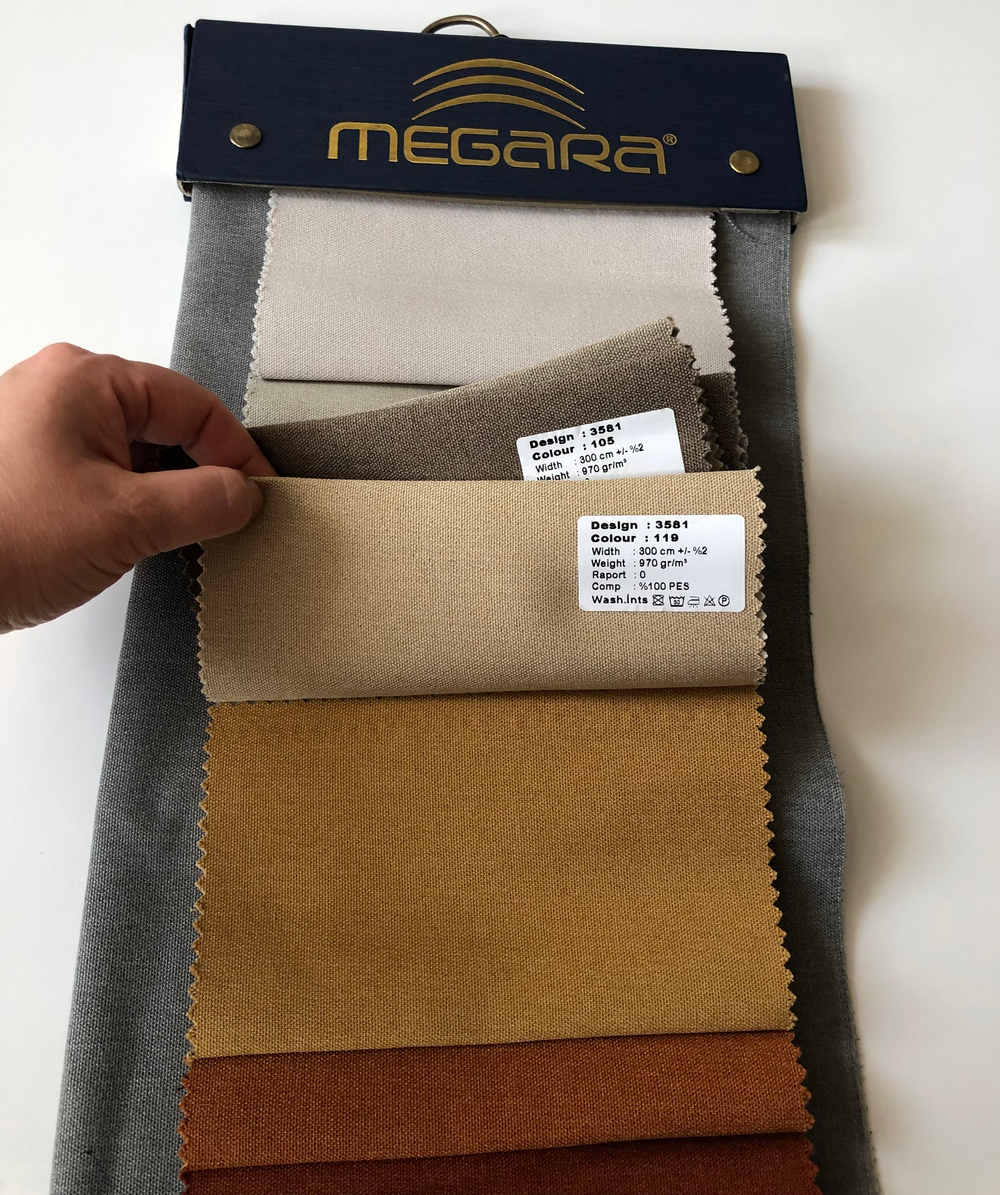 Портьерная ткань dimout фактурный Megara арт. 3581 (высота 300 см, Турция)