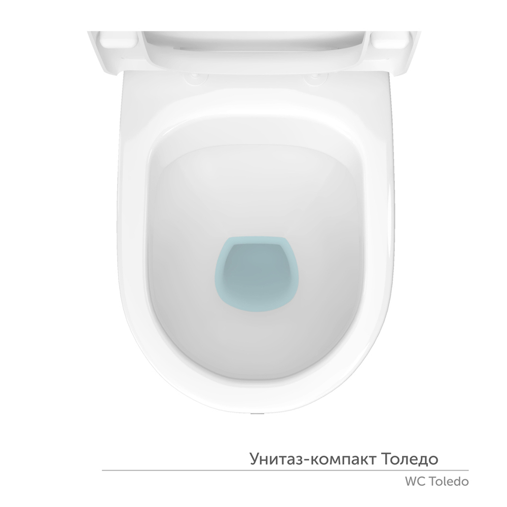 Унитаз-компакт "Толедо" МС Инкоэр-Б1 (ниж.подв.,кос. выпуск,сид.полип.1кн белая, арм.) КЕРАМИН