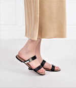 Шлепанцы кожаные millie BOSS BLACK - черный(50493068)