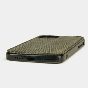 Накладка для iPhone 12/12Pro из кожи питона, зеленого цвета