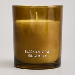 НАБОР АРОМАТИЧЕСКИЙ "LUXURY" СВЕЧА В СТАКАНЕ 6*7,5 СМ И ДИФФУЗОР 70 МЛ BLACK AMBER&GINGER LILY