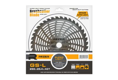 Нож для бензо/электрокосы GS-L 255x25.4x40T
