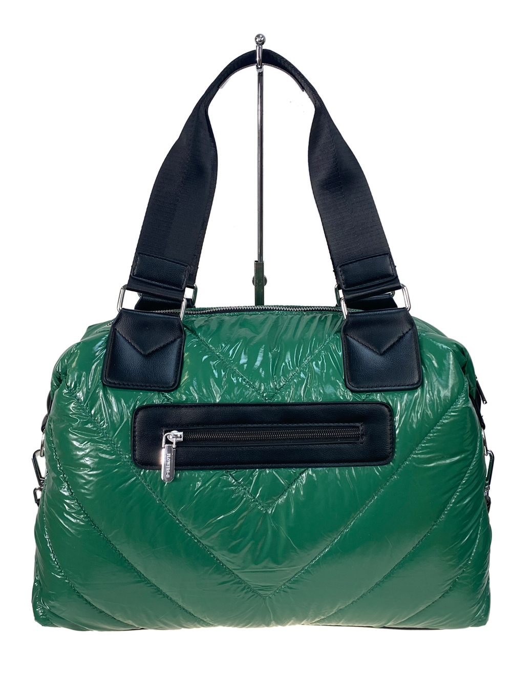 Стильная женская сумка-шоппер из водоотталкивающей ткани, цвет зеленый
