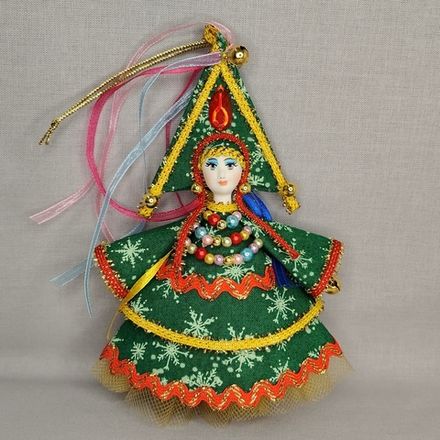 Малая подвесная кукла Ёлочка