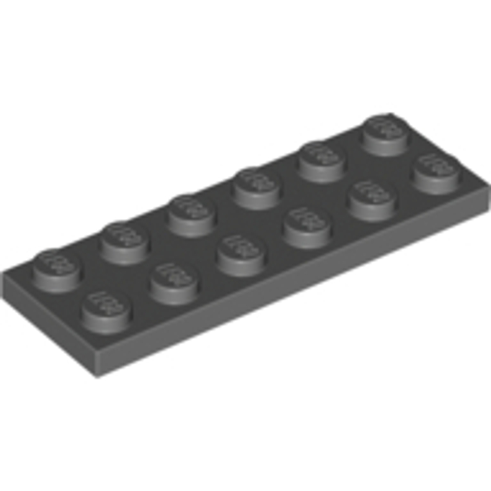 Lego Плитка 2x6 (темно-серый) 3795 / 4211002