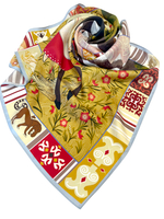 Платок «Женский лик Алтая. Осень» 100% шёлк