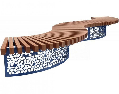 Скамейка стальная Филигран Радиус без спинки