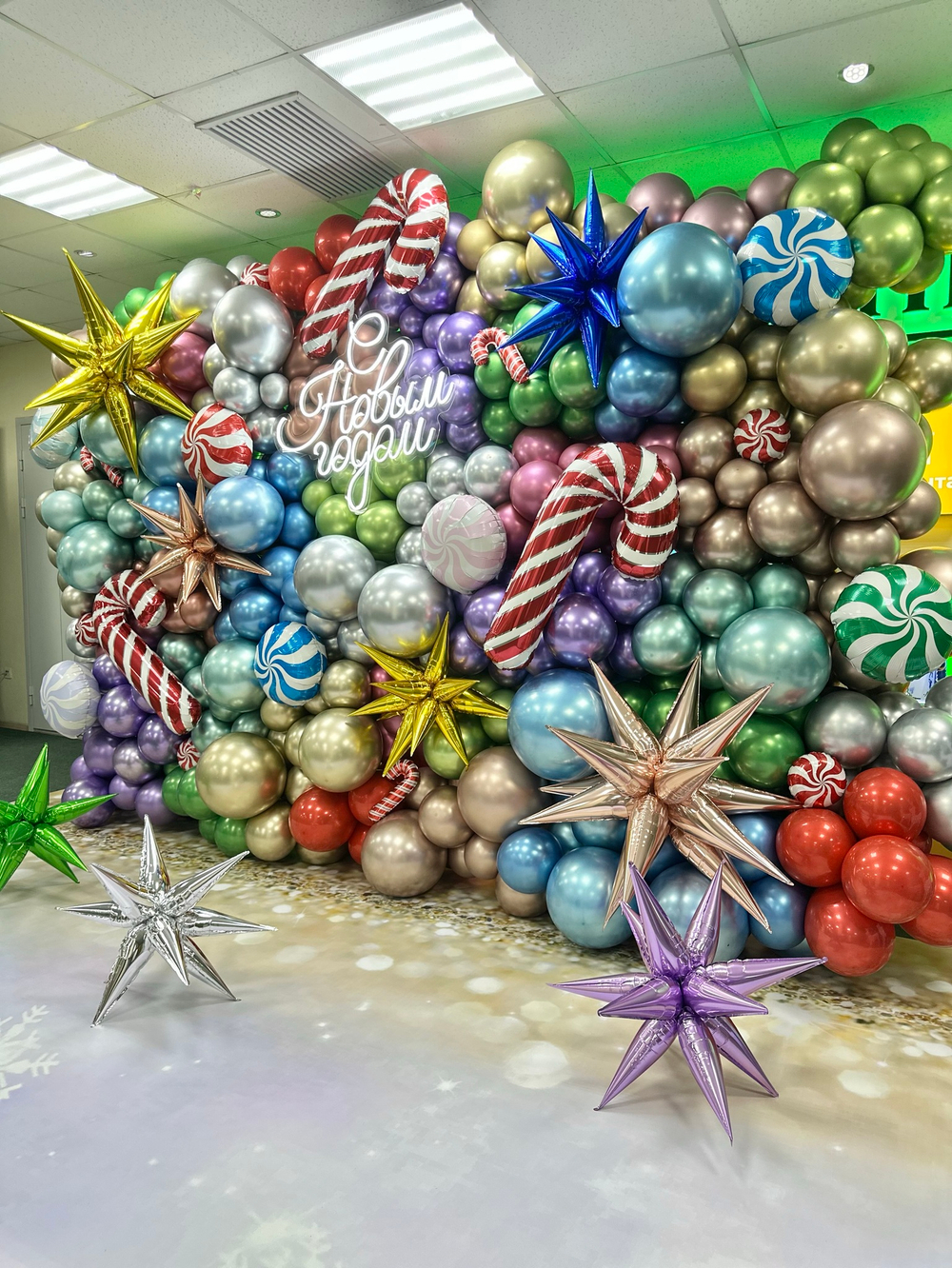 Фотозона но Новый год, трость/леденец/карамелька, Фотозона на корпоратив №2182