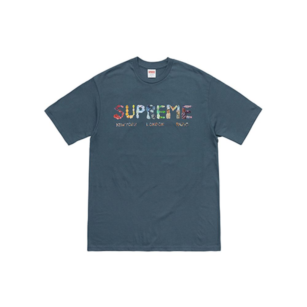 Supreme SS18 Rocks Tee Dark Slate T