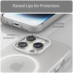 Чехол защитный белого цвета с поддержкой MagSafe для смартфона iPhone 14 Pro Max, серия Frosted Magnetic