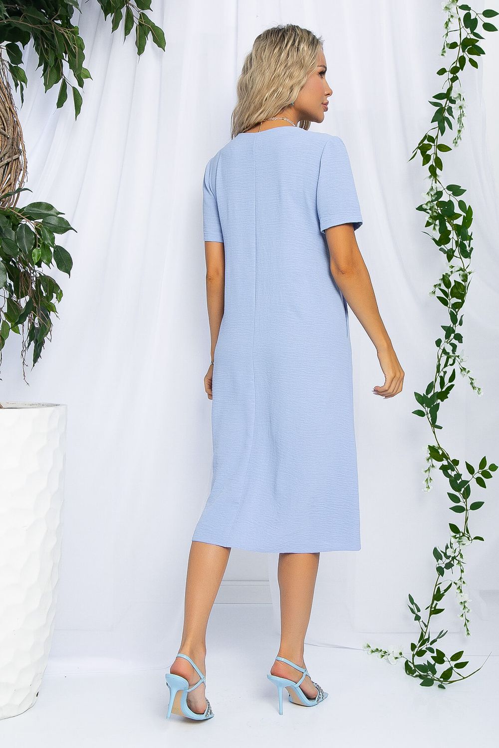 Платье Цветы Лета (голубое) П13057-18М LT Collection