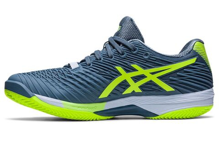 Мужские кроссовки теннисные Asics Solution Speed FF 2 Clay - steel blue/hazard green