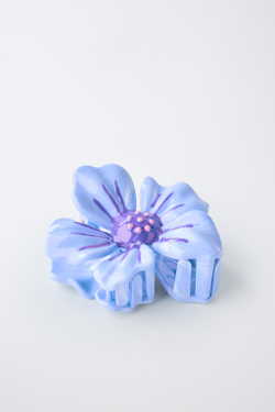 ZARA ЗАКОЛКА ДЛЯ ВОЛОС «ЦВЕТОК», ГОЛУБОЙ