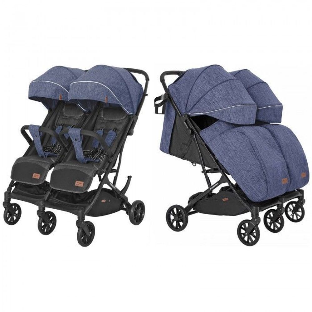 Прогулочная коляска для двойни Carrello Presto Duo CRL-5506, Oxford Blue