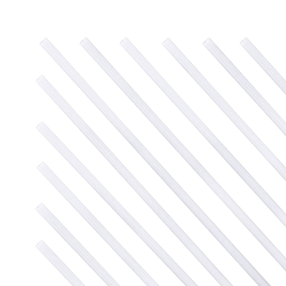 Трубочка полимерная для шаров, флагштоков и сахарной ваты БЕЛАЯ, 100 шт.