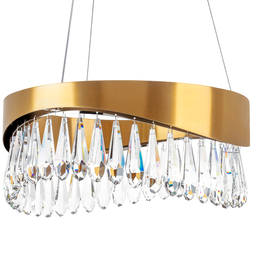 703143 Люстра HELIO 27W LED 1344LM ШАМПАНЬ 3500K