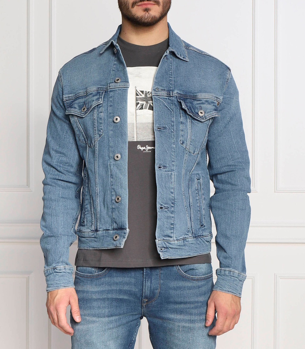 джинсовая куртка pinner Pepe Jeans London - голубой(PM402465HQ0)